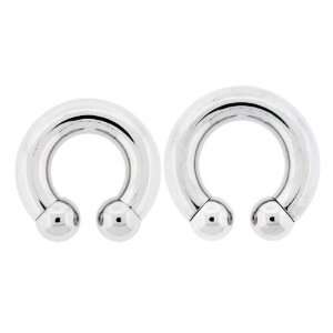 Internally Threaded Steel Horseshoe 00G 3/4 with 12MM Ball   Sold 