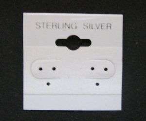 100 1.5 Sterling Silver Earring Cards Jewerly Display  