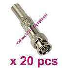 NEW 50pcs Twist On RG59 Coaxial Cable CCTV BNC Connector Adpater for 