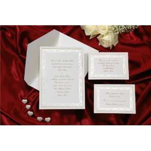  Intricate Border in Pearl with Gold Edge Wedding 