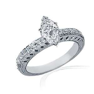   Marquise Shape Diamond Engagement Ring SI3 EGL Fascinating Diamonds