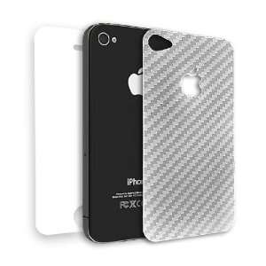   Fiber Decal and Screen Protector for the Apple iPhone 4 / 4S (Silver