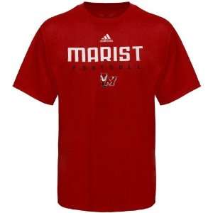    adidas Marist Red Foxes Red Sideline T shirt