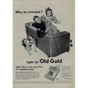 Marine   Why be Irritated? Light an Old Gold by Monet.  1945 OLD 