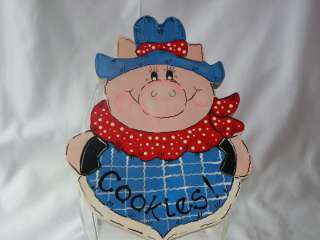 Handcrafted Wooden Cookie Jar Lid/Piggie/Glass Jar available  