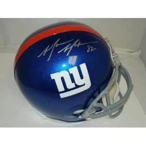  Mario Manningham Signed Helmet   NY FS   Autographed NFL 