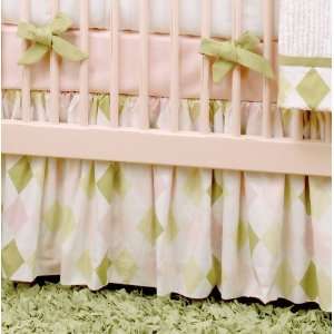 Ivy League Pink Crib Skirt