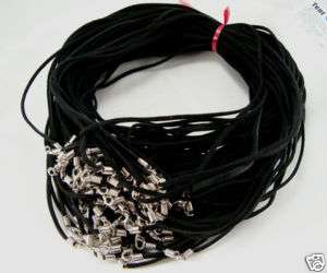 50string black suede leather cord lobster for necklace  