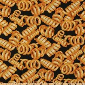  44 Wide Got The Munchies? Curly Fries Black Fabric By 