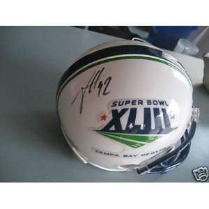  James Harrison Autographed Mini Helmet   Super Bowl 43 