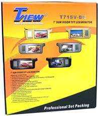    BK 7 Black Sun visor Car Monitors SunVisor TV With Speakers  