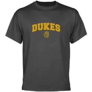 NCAA James Madison Dukes Charcoal Logo Arch T shirt 