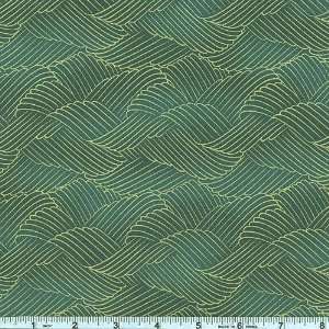  45 Wide Kimono Prints Japanese Wave Teal Fabric By The 