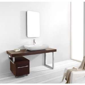 Virtu USA ES 1660 WA Lyle 60 Inch Single Sink Bathroom Vanity with 