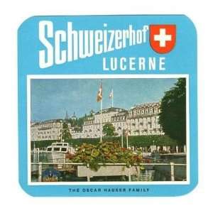    Schweizerhof Luggage Label Lucerne Switzerland 