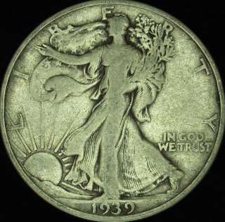 1939 S Fine Walking Liberty Half     