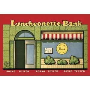 Luncheonette Bank Storefront 44X66 Canvas 