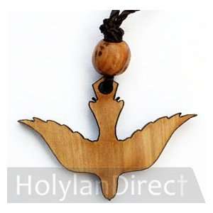  Olive Wood the Dove of Peace Pendant (Necklace)