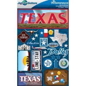  Jetsetters Texas Die Cut Stickers Arts, Crafts & Sewing