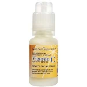 Avalon Organics Vitamin C Vitality Face Serum 1 oz (Quantity of 2)