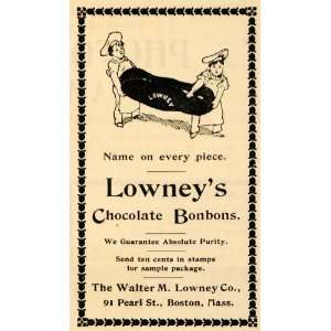  1895 Ad Walter M Lowney Company Chocolate Bonbons Candy 