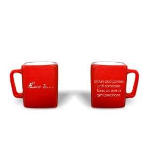  Love is All Fun And Games Square Coffee Mug Everything 
