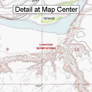  USGS Topographic Quadrangle Map   Loma East, Montana 