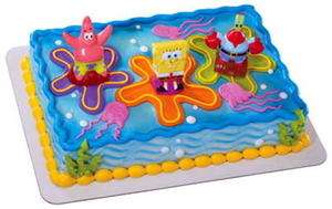 SPONGEBOB WACKY LAUNCHERS Cake Kit Topper Birthday  