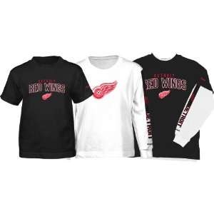 Reebok Detroit Red Wings Kids (4 7) Option 3 in 1 T Shirt  