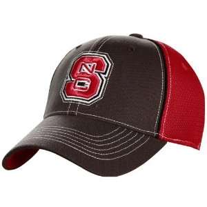   State Wolfpack Charcoal Red Linerider Flex Fit Hat
