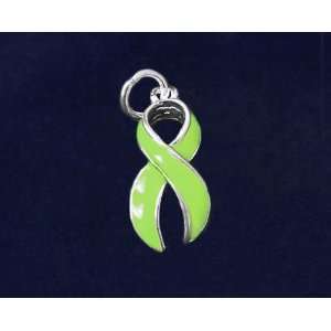  Lime Green Ribbon Charm  Large (Retail) 