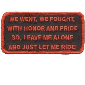  We WENT We FOUGHT We RIDE Embroidered Cool Biker Patch 