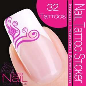  Nail Tattoo Sticker Deco Corner / Ornament   lilac Beauty