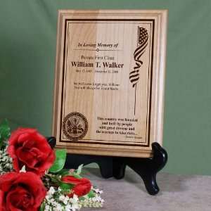  Personalized Military Memorial   Wood Plaque Kitchen 