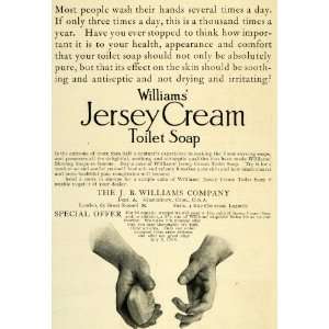  1906 Ad J. B. Williams Jersey Cream Washing Soap Hands 