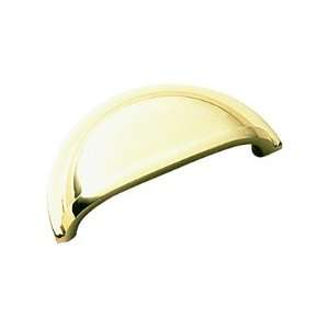  Belwith K43   Cup/ Bin Handle, Centers 3, Polished Brass 