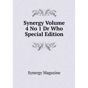   Synergy Volume 4 No 1 Dr Who Special Edition Synergy Magazine Books