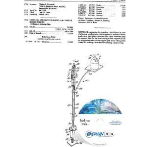  NEW Patent CD for LEVELING APPARATUS FOR INSTALLATION OF 