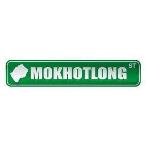     MOKHOTLONG ST  STREET SIGN CITY LESOTHO