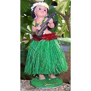  Hula Girl playing Ukulele Dashbord Doll Hawaiian Hawaii 