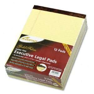  438392 Gold Fibre Ruled Pad Legal/Wide Rule Ltr Canary 