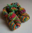 Handmade knit baby booties Boys/Girls 0 6 months New #8