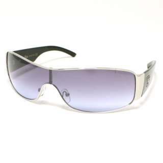 SHIELD Khan Mens Designer Sunglasses SILVER w/ BLACK  