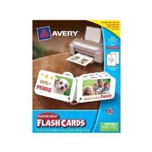  Avery Custom Print Flash Cards with Divider Tabs and Ring 