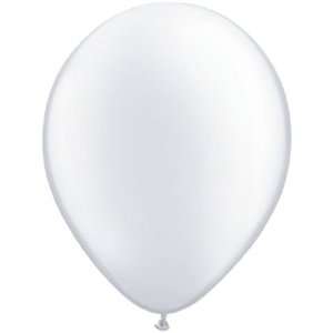  (100) Pearlized White 11 Qualatex Latex Balloons Health 