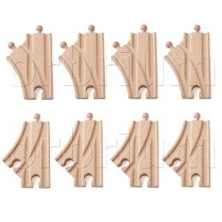  100 Piece Bulk Wooden Train Track Compatible with Thomas 