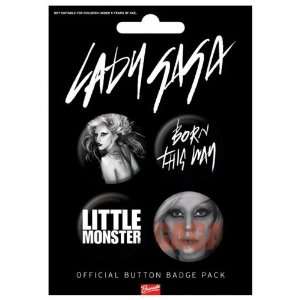  Lady Gaga   4 Piece Button / Pin / Badge Set Toys & Games