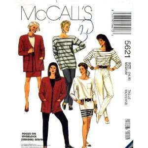 McCalls 5621 Sewing Pattern Womens Cardigan Tunic Top Skirt Pants 