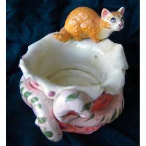  HandMade Kitty cat votive by Amy Lacombe 
