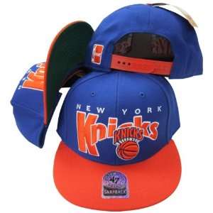  New York Knicks Blue/Orange Two Tone Plastic Snapback 